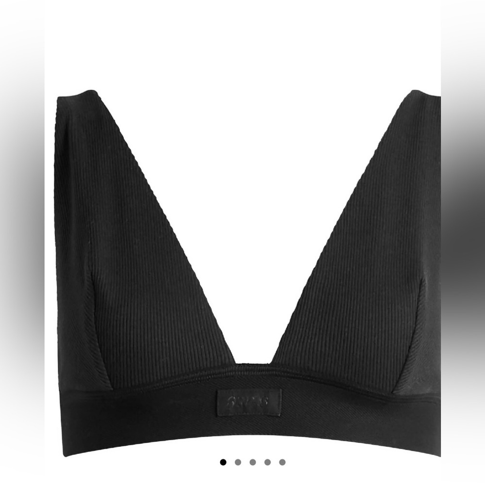 NWT SKIMS COTTON RIB PLUNGE BRALETTE SIZE XXL
